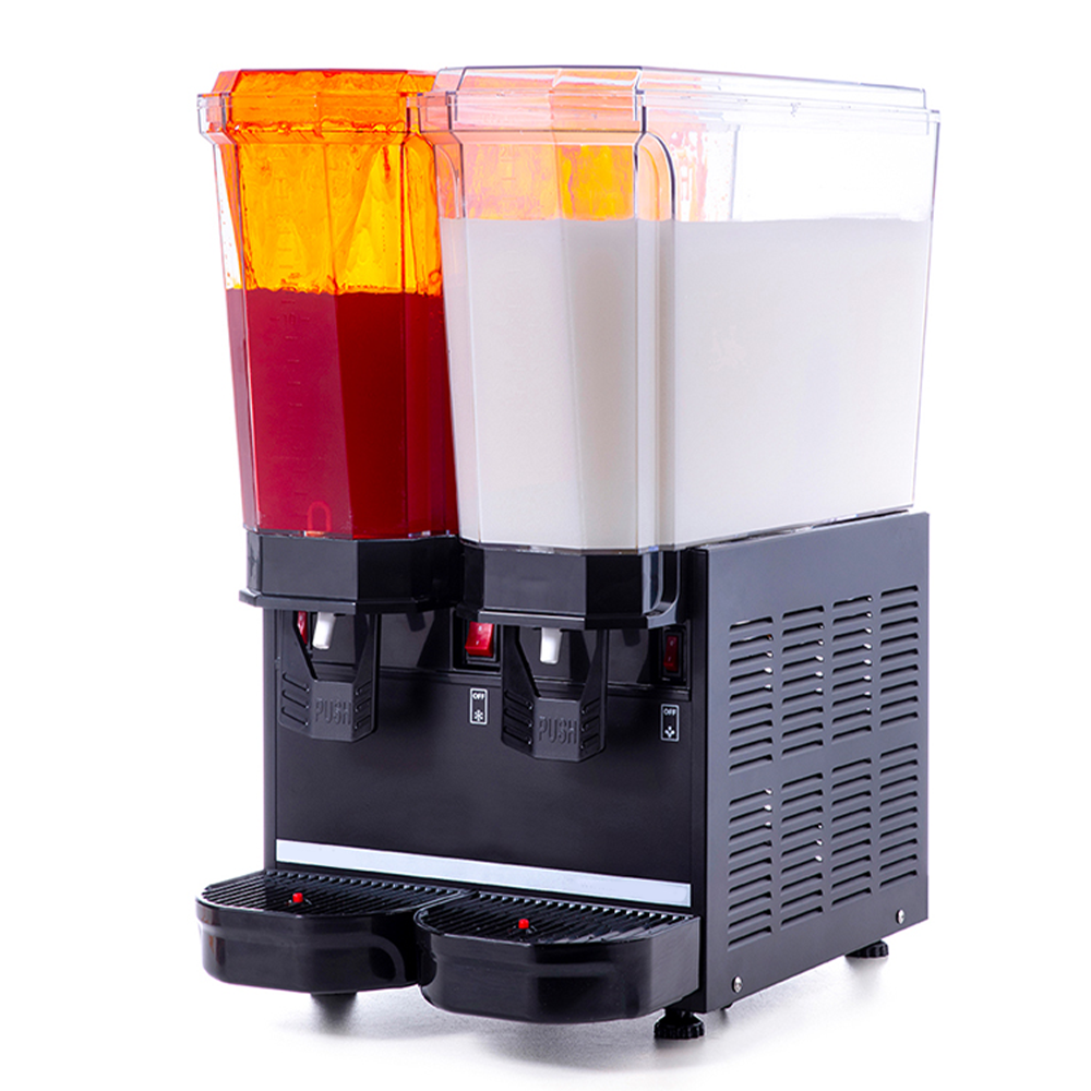 Aparat dozator special suc, ayran, iaurt, ceai rece, cafea rece capacitate 2*20 lt, 1 bazin 20 lt mixer + 1 bazin 20 lt dispersie