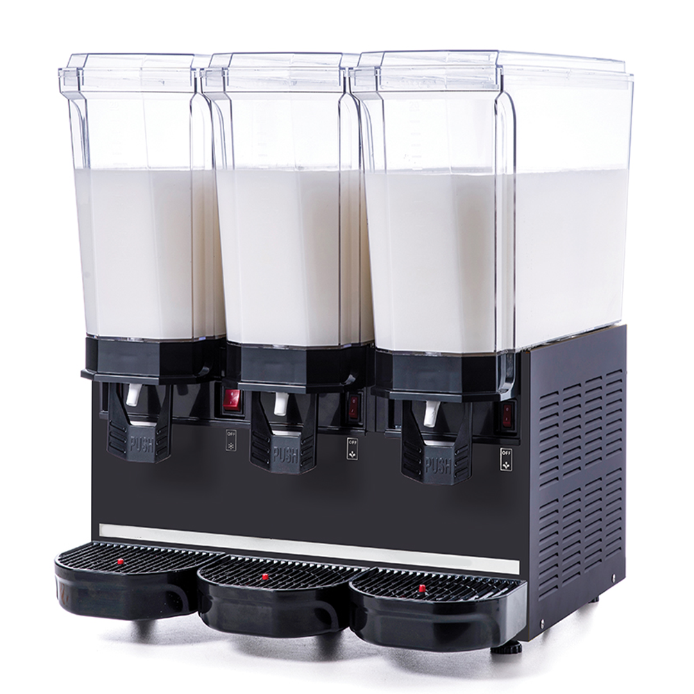 Aparat dozator special suc, ayran, iaurt, ceai rece, cafea rece capacitate 3 bazine 20 lt cu mixer