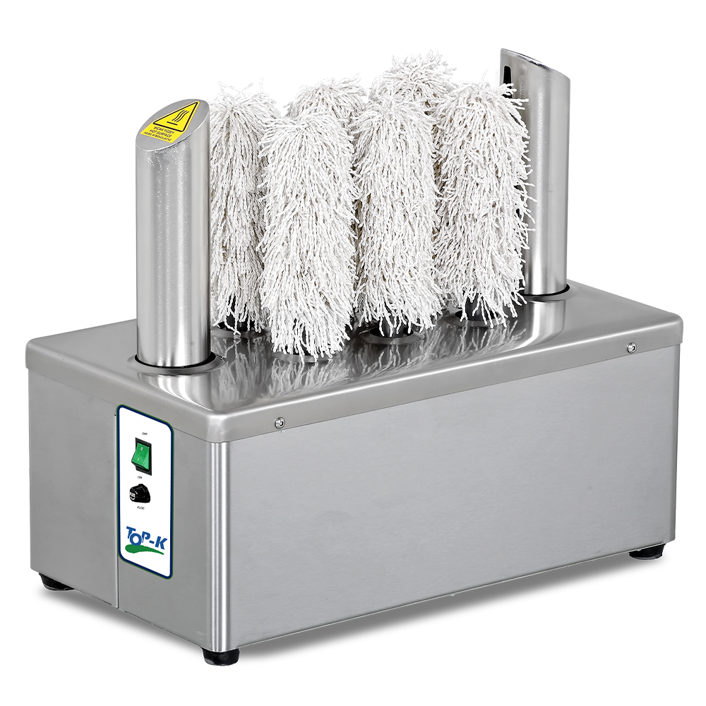 Masina de uscat si lustruit pahare profesional cu 8 role, 600-720 pahare/h