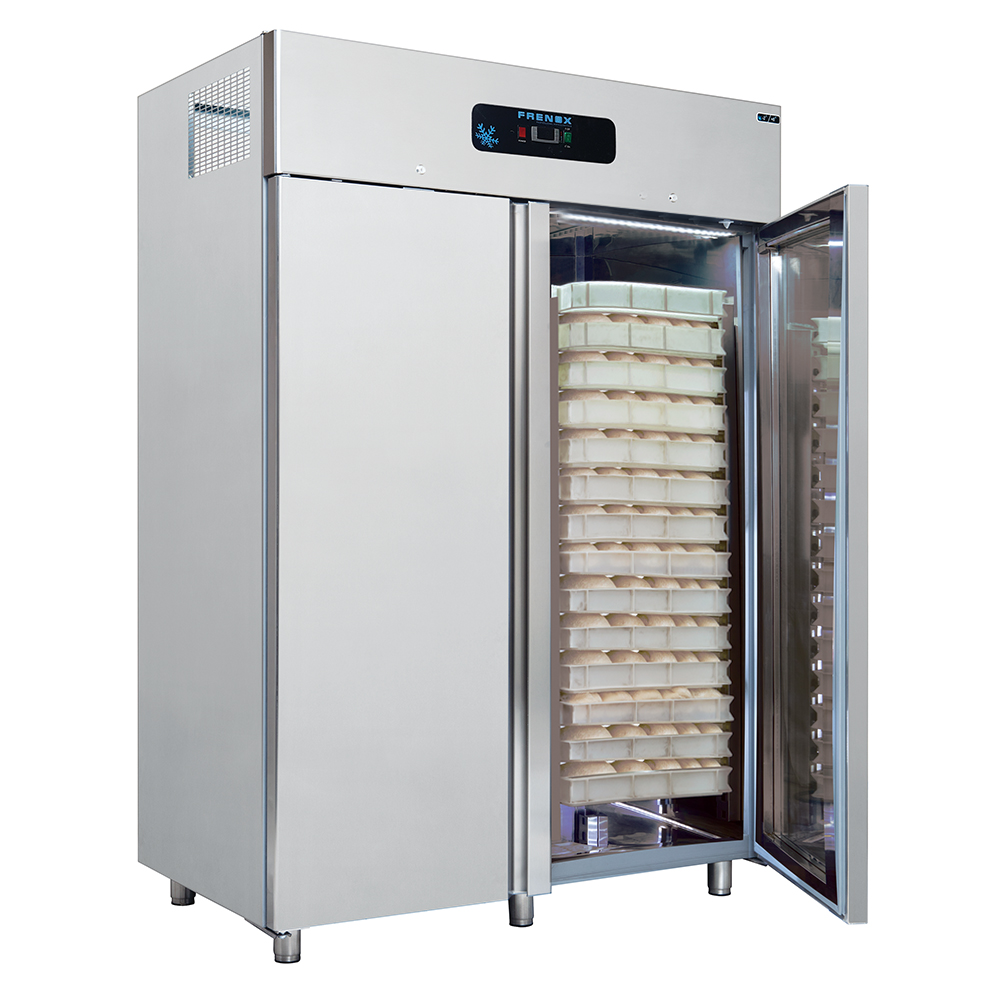 Dulap frigorific vertical inox, FRENOX cu 2 usi, pentru patiserie, 112 tavi 40x60, 1700 lt