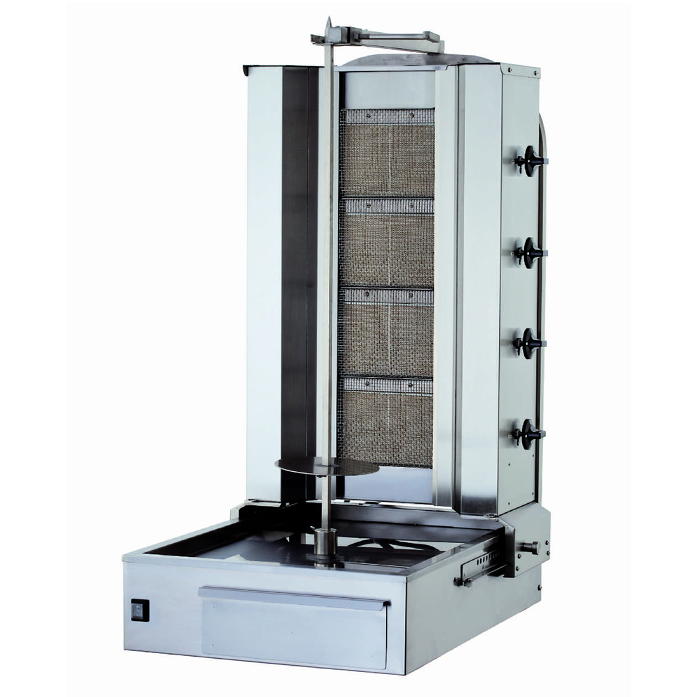 Aparat shaorma kebab pe gaz KALITEGAZ cu 4 arzatoare