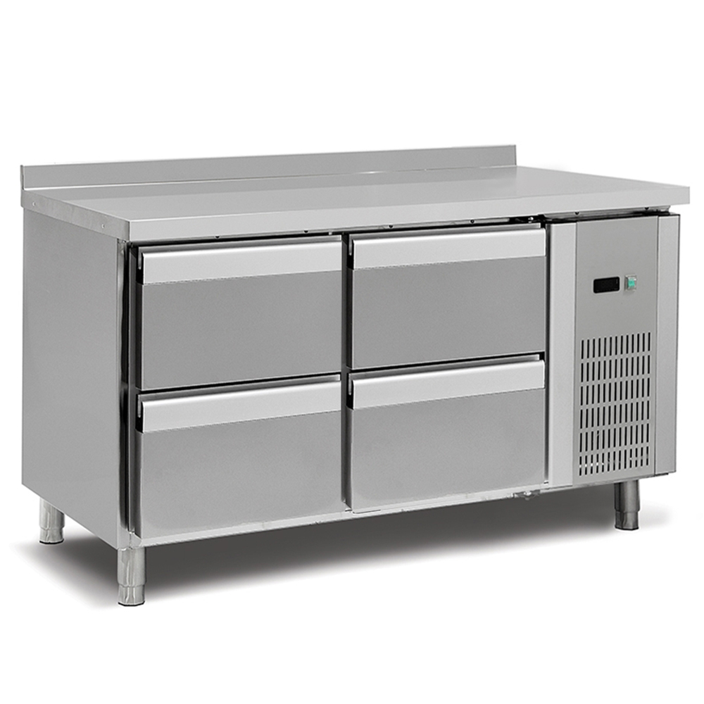 Masa rece, profesionala, inox, 4 sertare, 150*70*85 cm