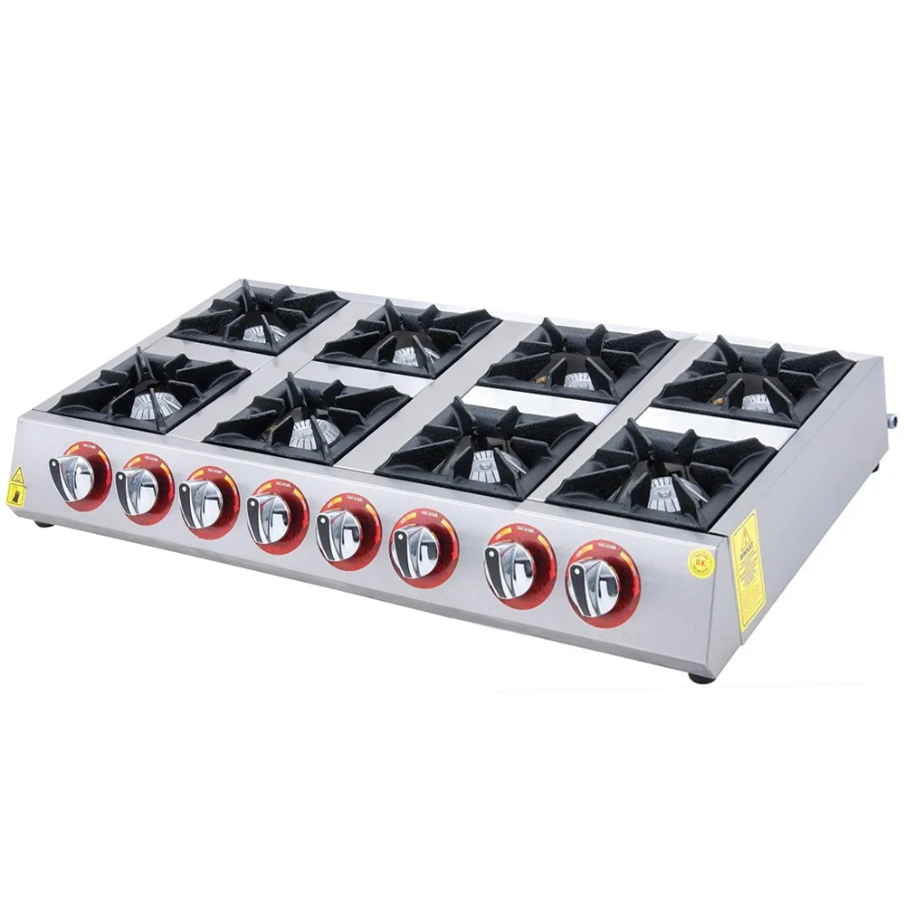 Masina de gatit pe gaz cu 8 arzatoare de banc