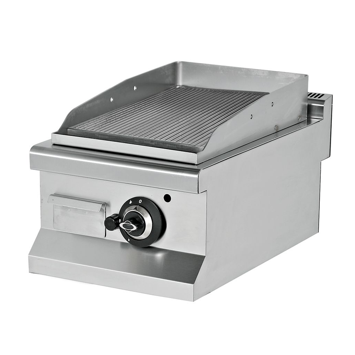 Grill electric profesional, inox, cu suprafata striata, 40*64*29 cm
