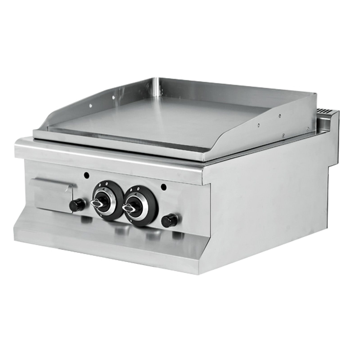 Grill electric profesional, inox, cu suprafata striata cromata, 60*64*29 cm