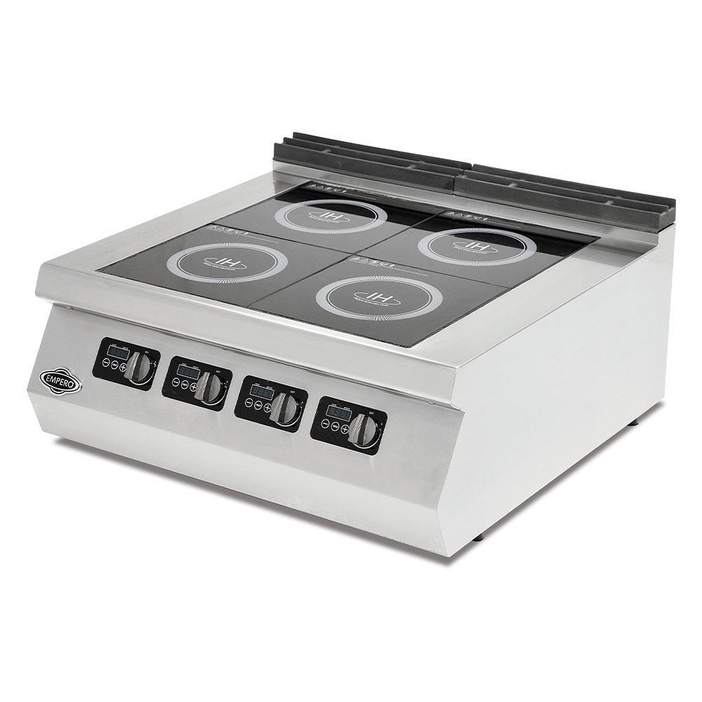 Masina de gatit electrica, inox, cu 4 plite cu inductie PLUS, 80*73*30 cm