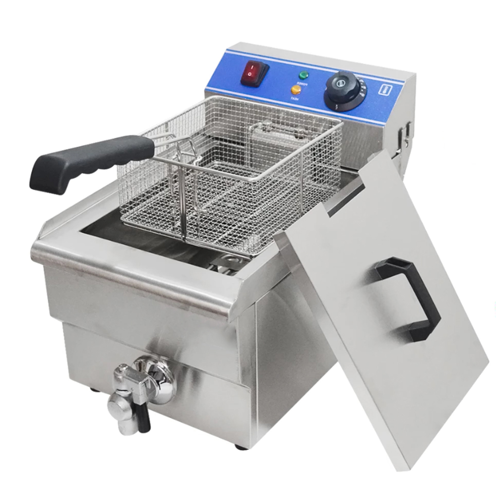 Friteuza electrica cu debuseu, inox, 9 lt, 28*49*33 cm