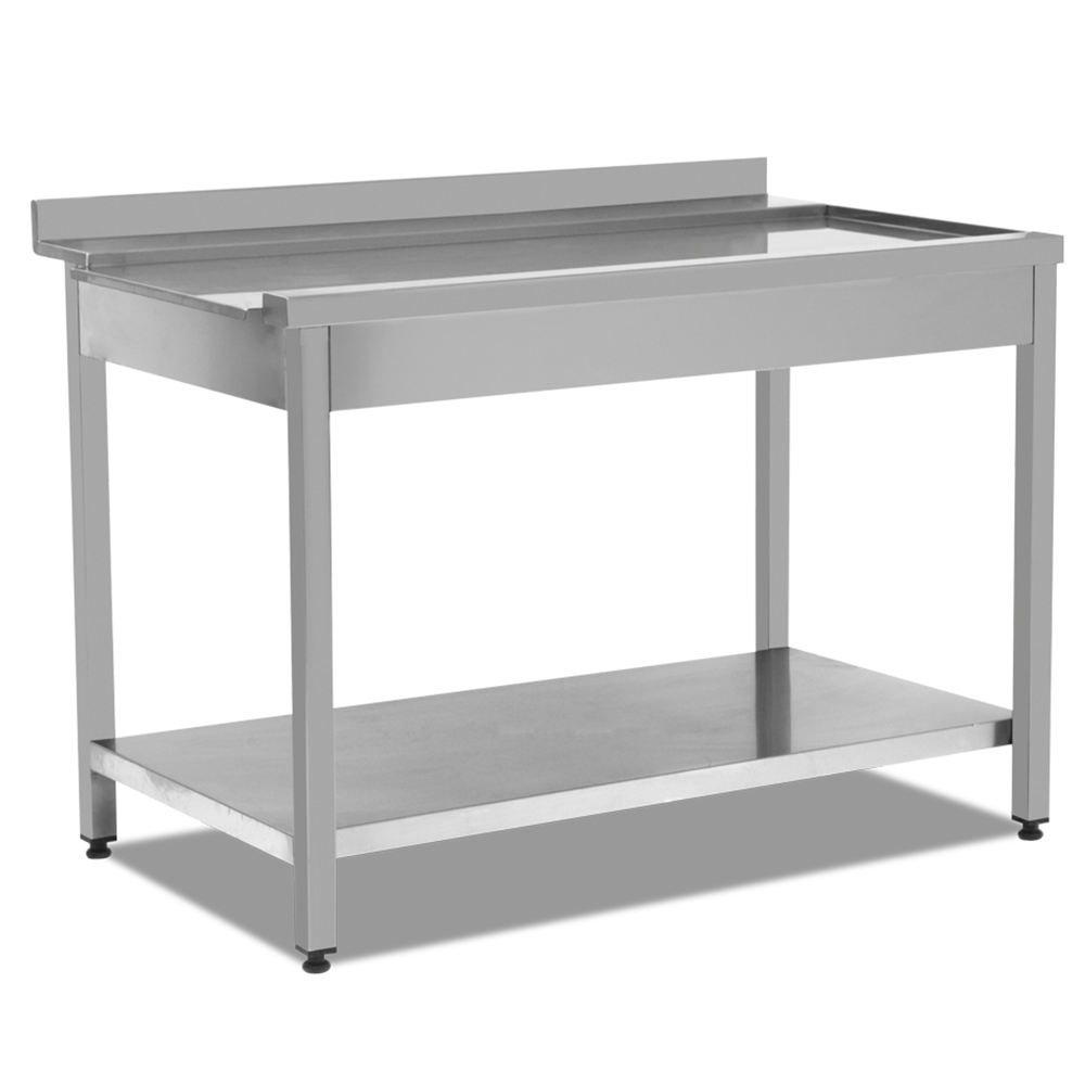 Masa inox de iesire pe dreapta pentru masini de spalat vase cu capota 60*75*89