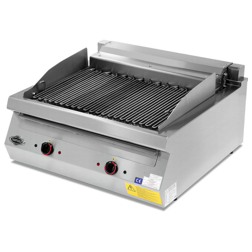 Grill electric profesional, inox, cu suprafata cu steamer PLUS,  80*73*30 cm