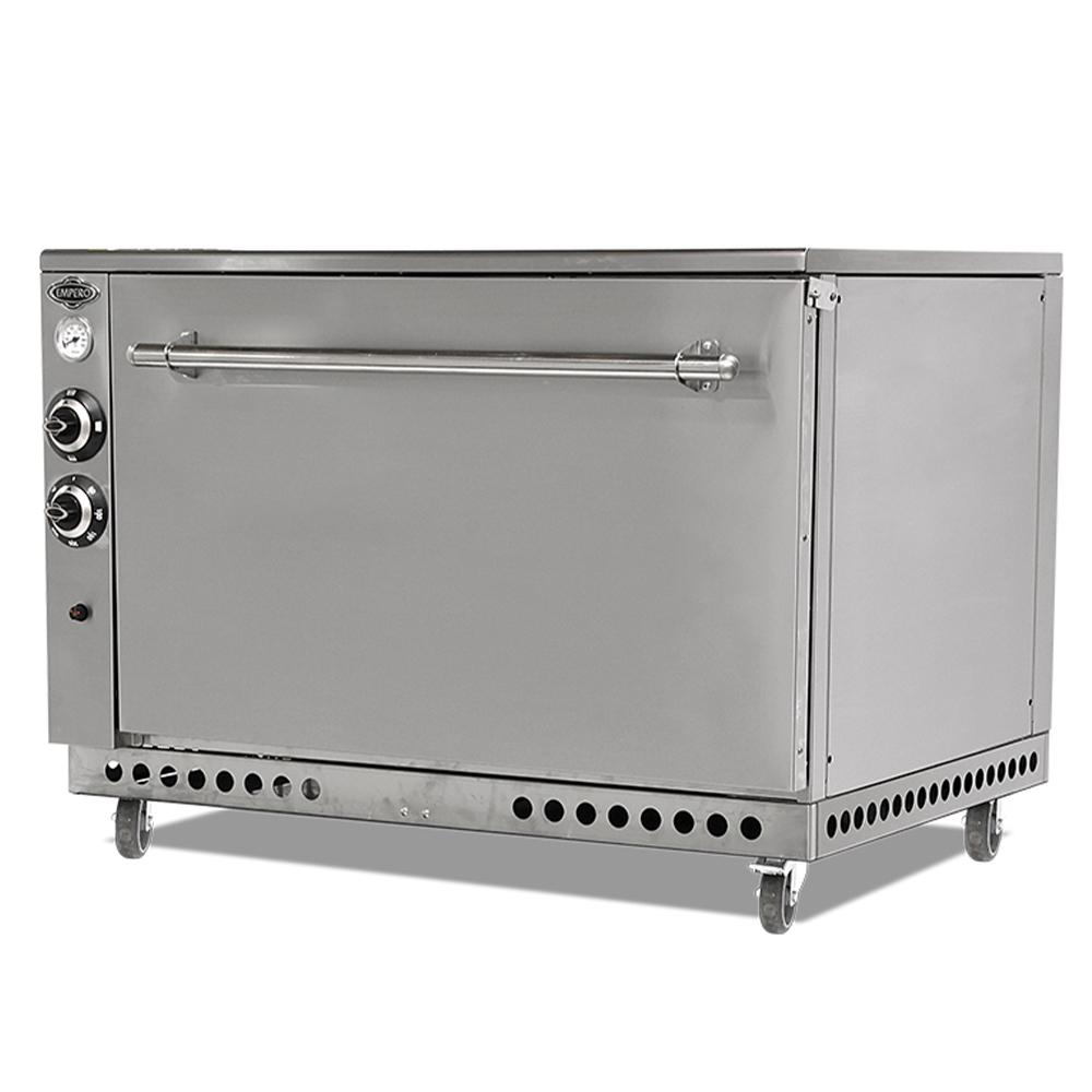 Cuptor profesional, inox, tip protap, cu rezistente electrice si flacara pe gaz, pentru miel, ied, capra, oaie si berbec