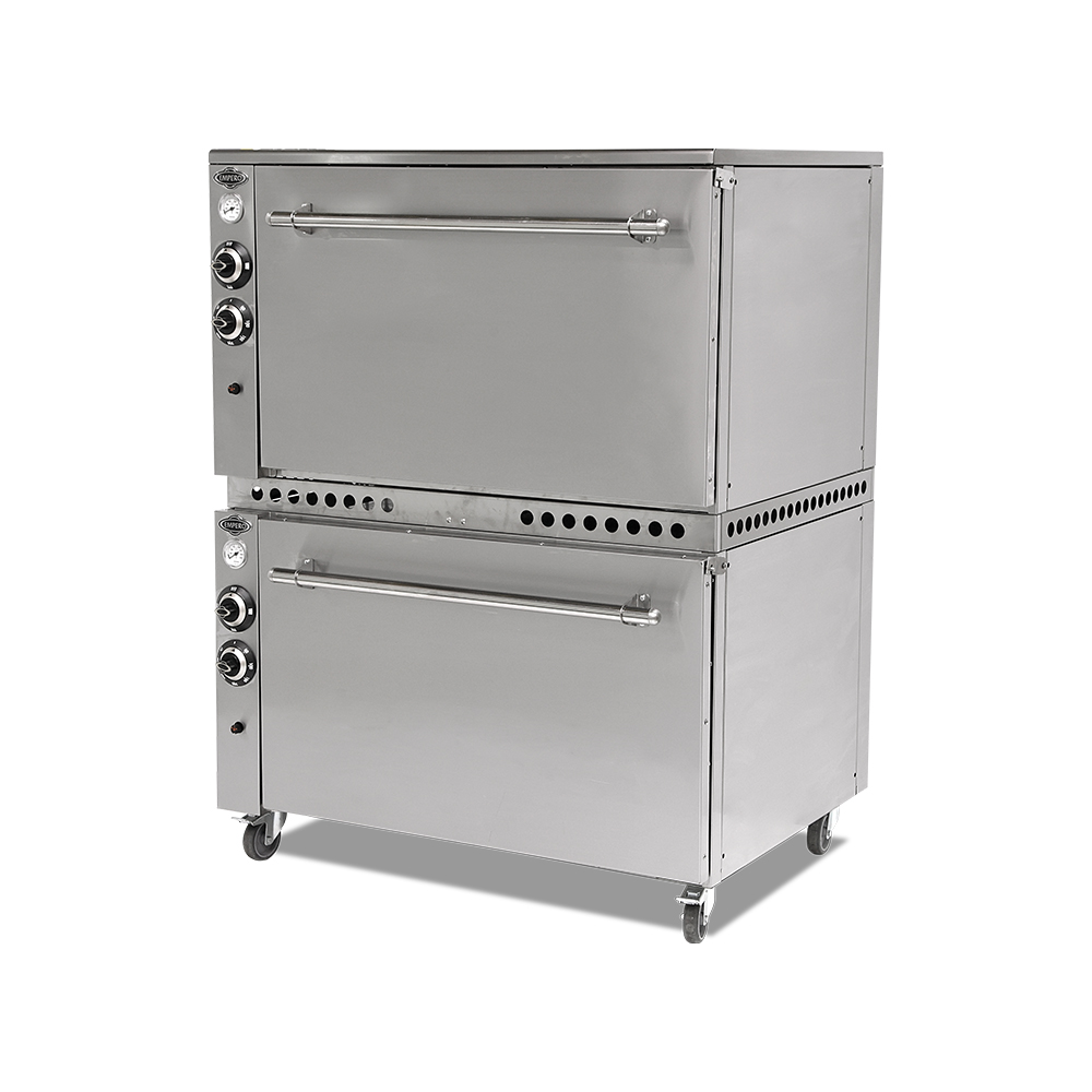 Cuptor profesional, inox, tip protap, cu rezistente electrice si flacara dubla pe gaz, pentru miel, ied, capra, oaie si berbec