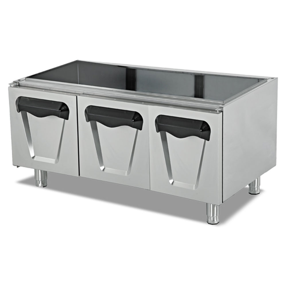 Dulap neutru triplu cu usi batante PLUS, inox, 120*62*55 cm