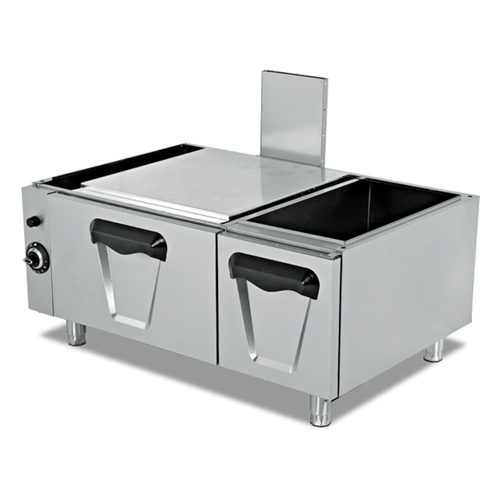 Cuptor profesional, inox, pe gaz, cu dulap inchis, 3*GN 2/1