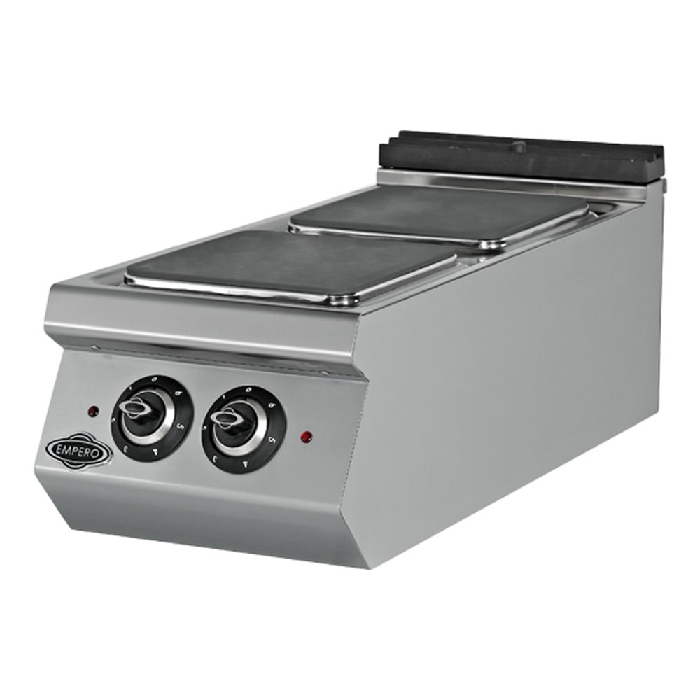 Masina de gatit electrica, inox, cu 2 plite PLUS, 40*90*30 cm