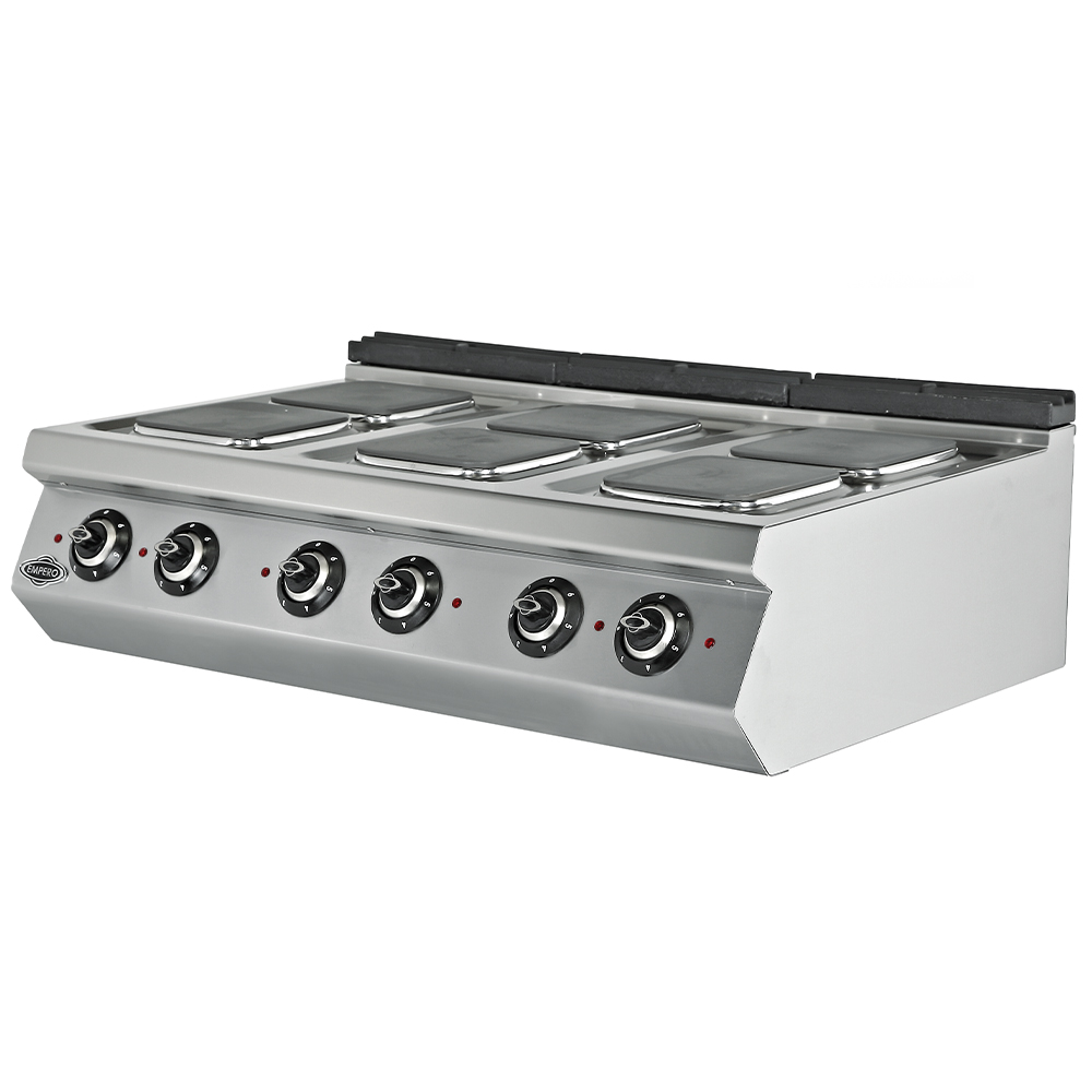 Masina de gatit electrica, inox, cu 6 plite PLUS, 120*90*30 cm