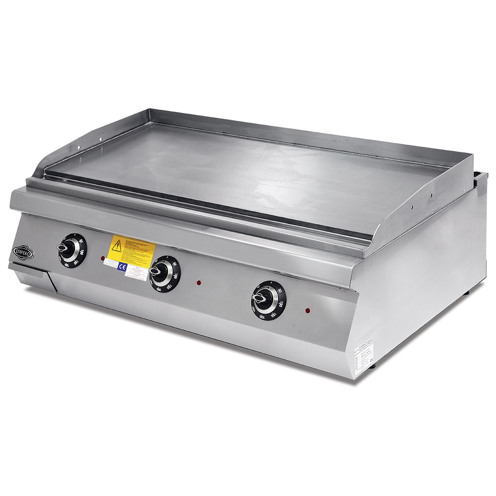 Grill electric profesional, inox, cu suprafata neteda cromata PLUS, 120*90*30 cm