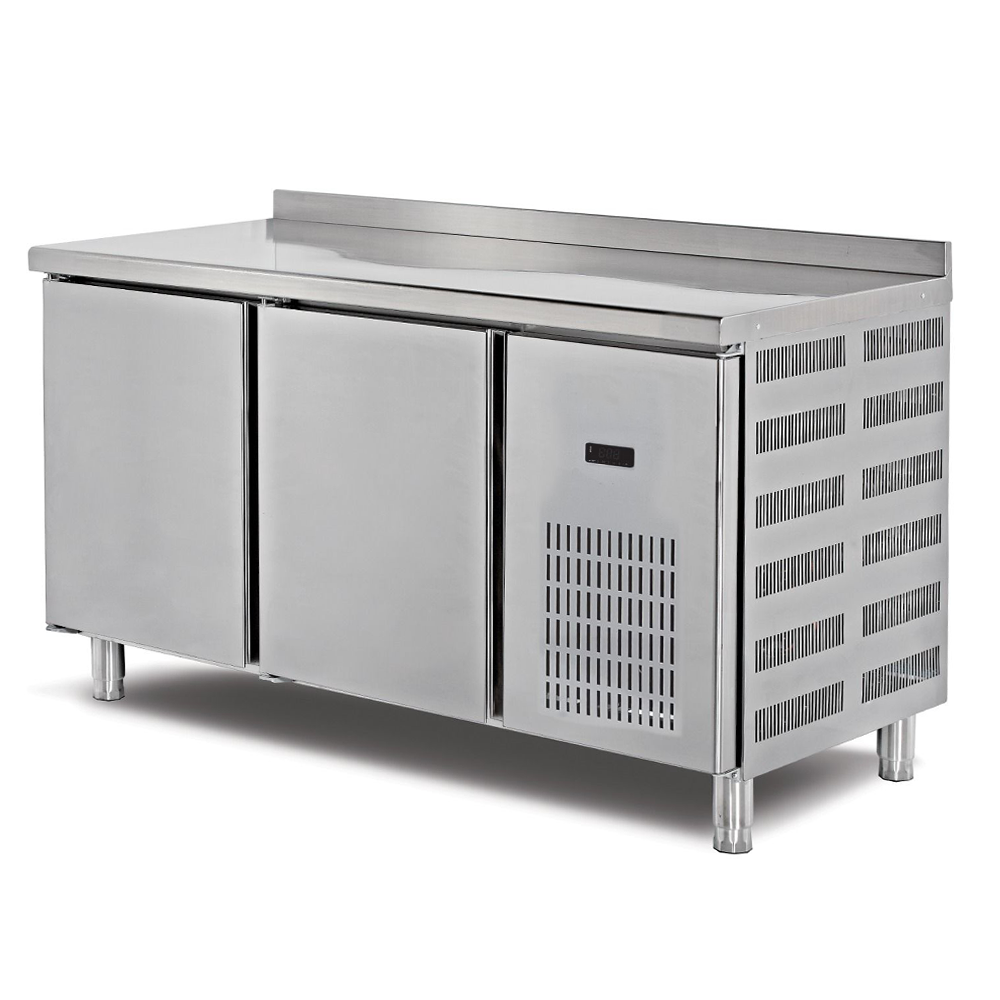 Masa rece inox, profesionala, inox, 2 usi, 125*60*85 cm
