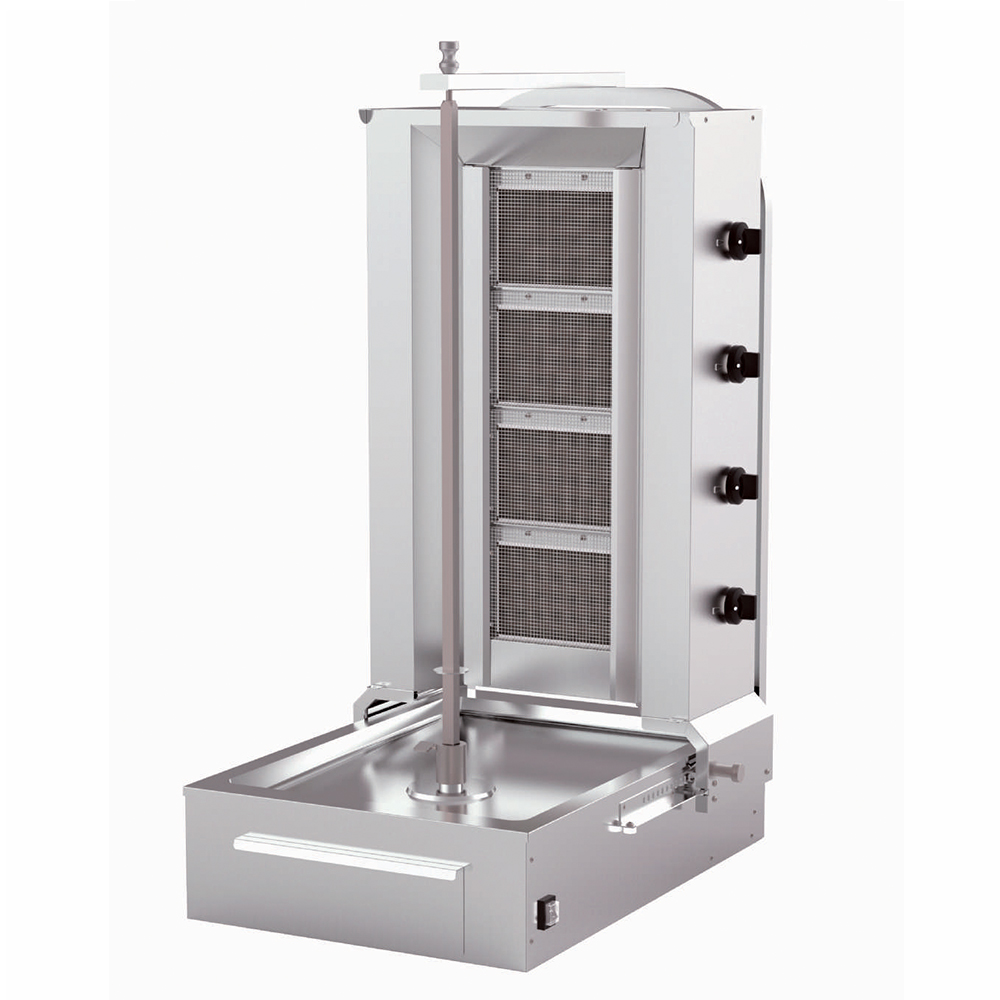 Aparat shaorma kebab pe gaz KALITEGAZ cu 4 arzatoare