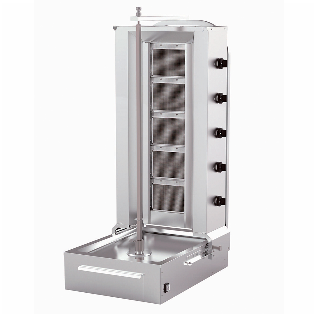 Aparat shaorma kebab pe gaz KALITEGAZ cu 5 arzatoare