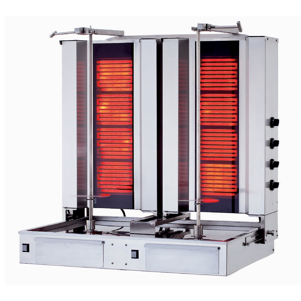 Aparat shaorma kebab electric KALITEGAZ cu 4+4 arzatoare