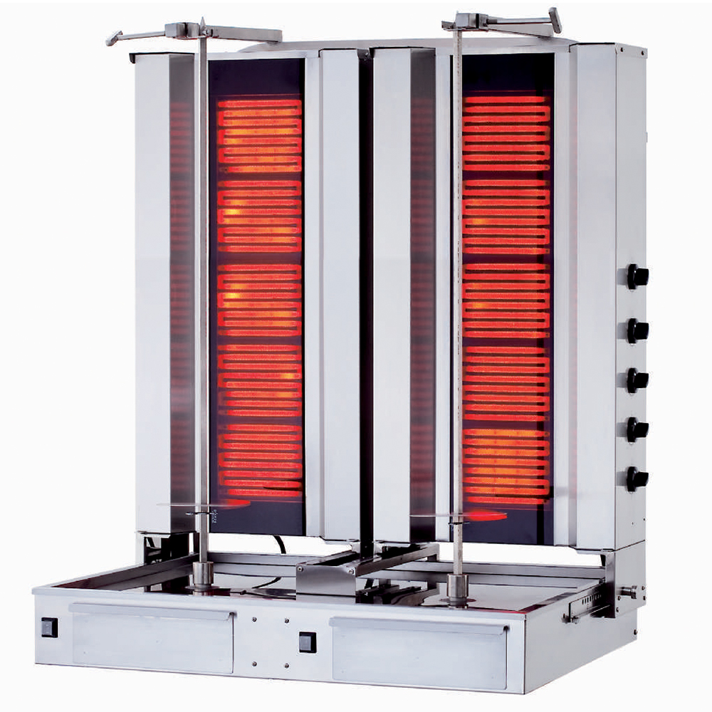 Aparat shaorma kebab electric KALITEGAZ cu 5+5 arzatoare