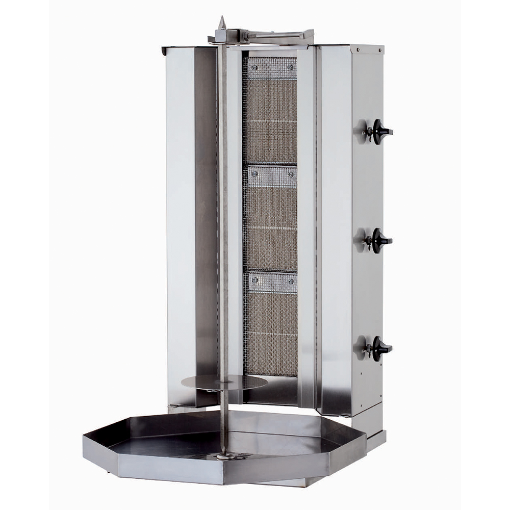 Aparat shaorma kebab pe gaz KALITEGAZ cu 3 arzatoare fara motor