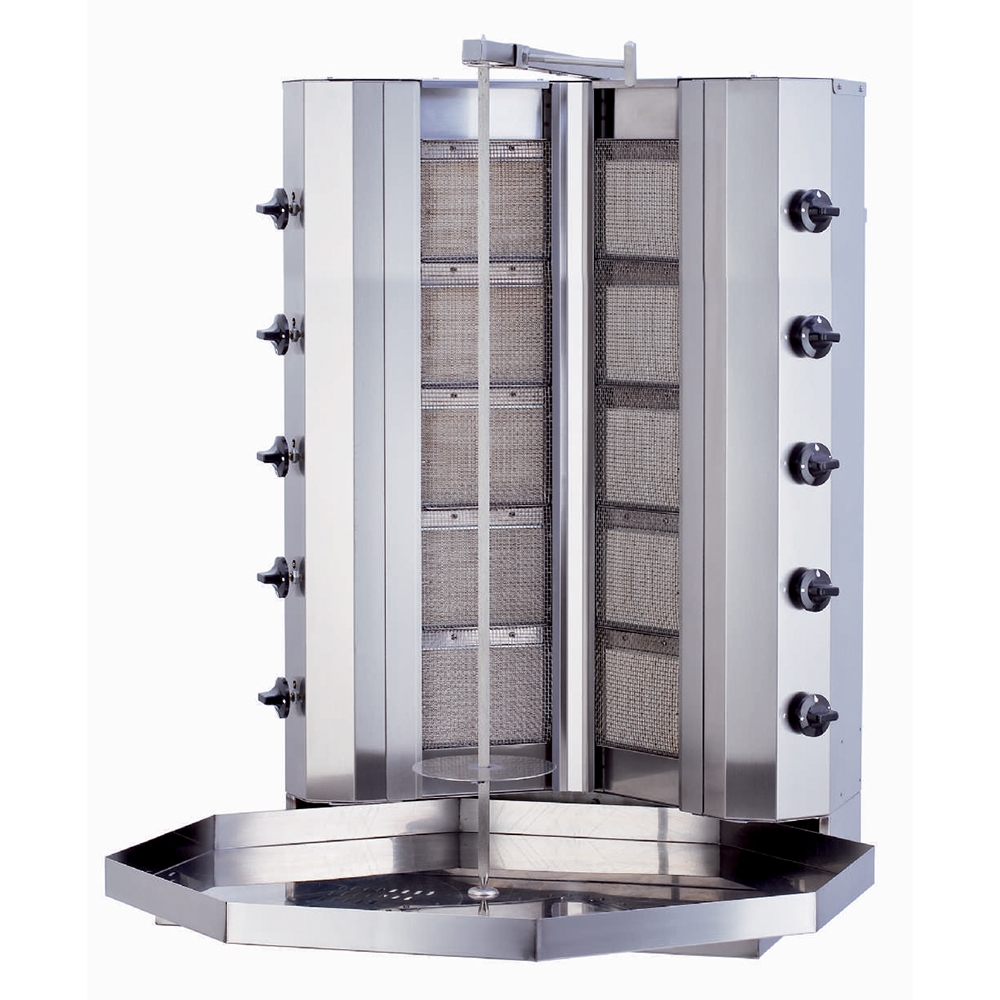 Aparat shaorma kebab pe gaz KALITEGAZ cu 5+5 arzatoare fara motor