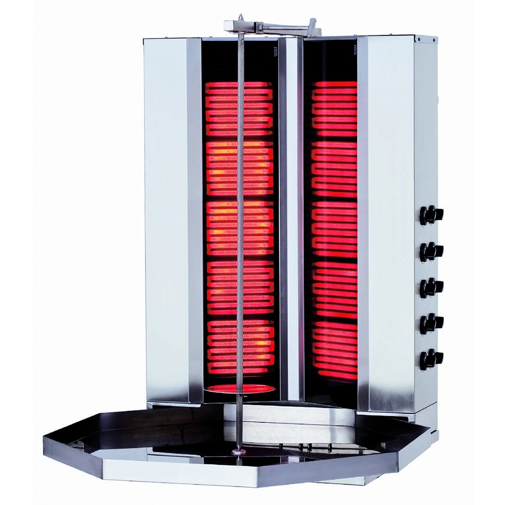Aparat shaorma kebab electric KALITEGAZ cu 5+5 arzatoare fara motor