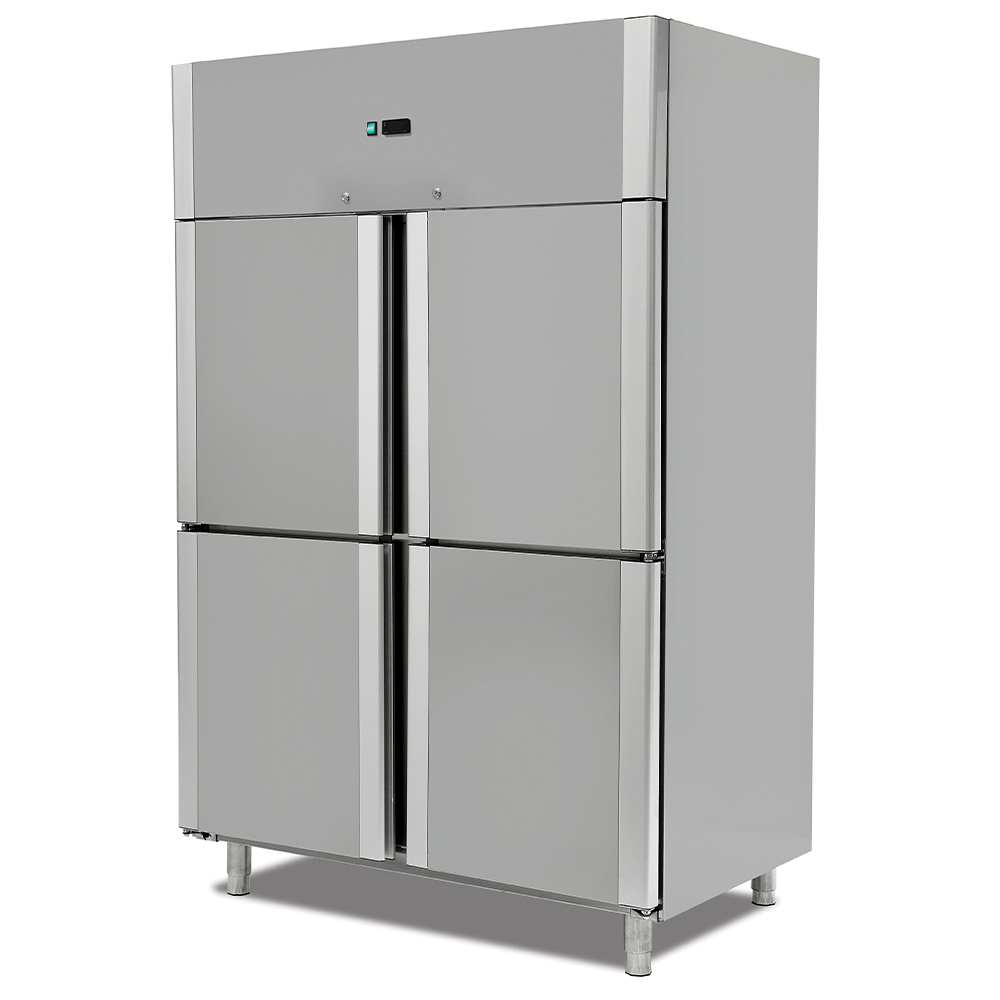 Dulap congelator vertical inox cu 4 usi, 1400 lt