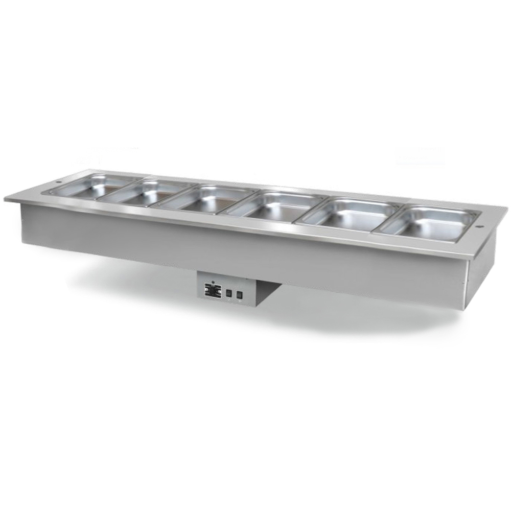Modul bain marie drop-in 6 GN1/1