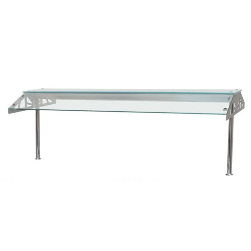 Suprastructura cu geam inclinat si iluminare fluorescenta 120 cm