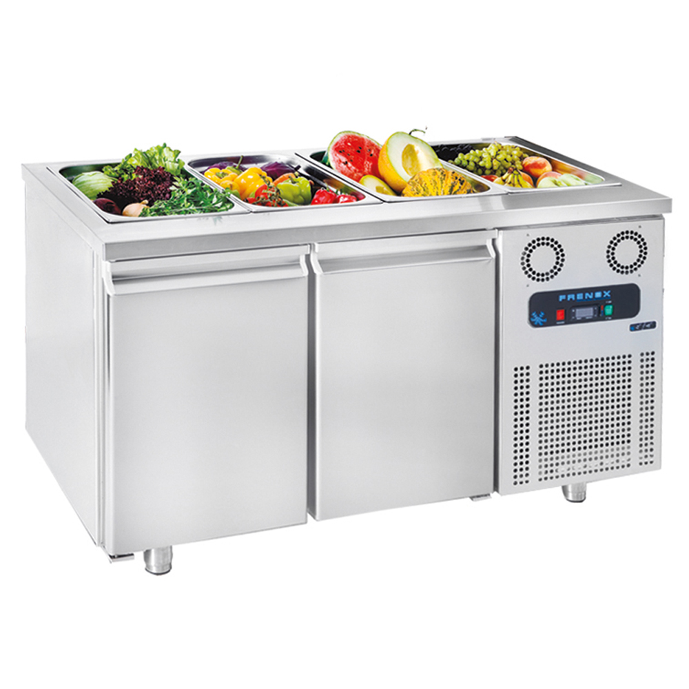 Salad bar FRENOX, inox, 4*1/1 GN, 140*70*85 cm