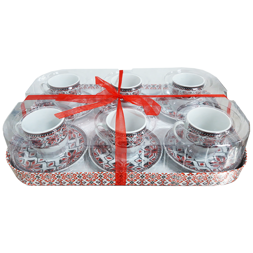 Set 6 cesti si farfurioare cafea