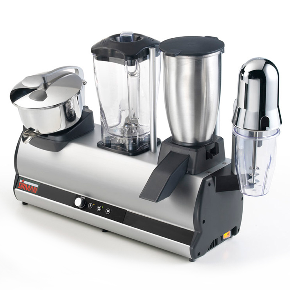Grup multifunctional SIRMAN cu milkshaker, storcator, zdrobitor de gheata si blender