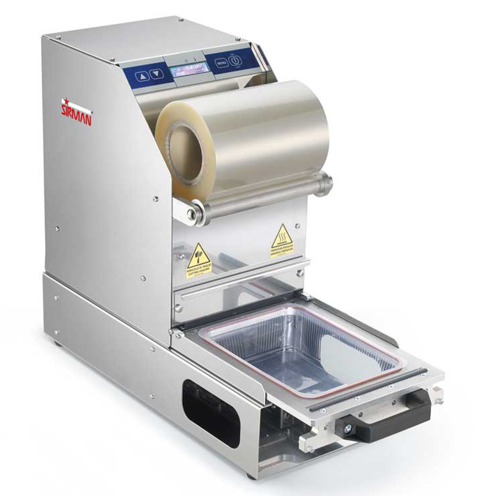 Masina automata pentru termosigilat, caserole SIRMAN, inox, rola 20 cm