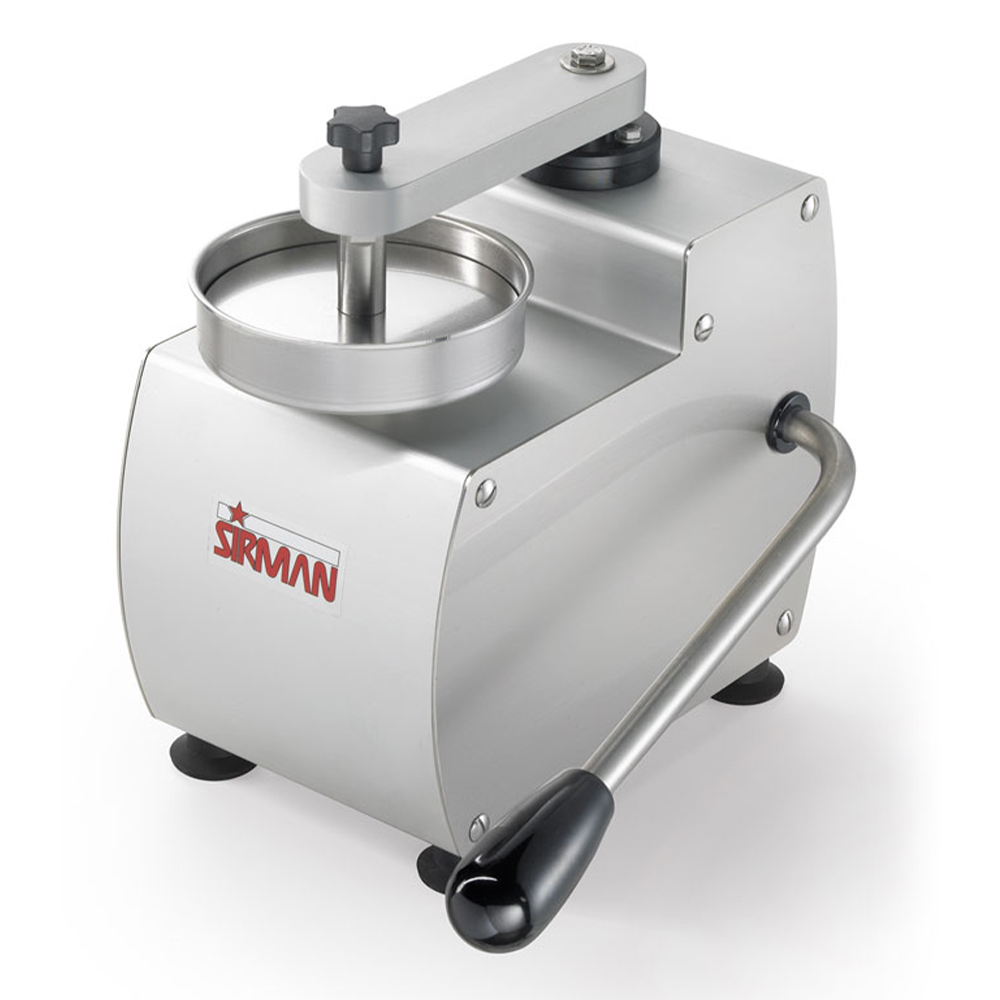 Formator hamburger manual SIRMAN operational cu matrite interschimbabile Ø 100, 130, 150, 180 mm
