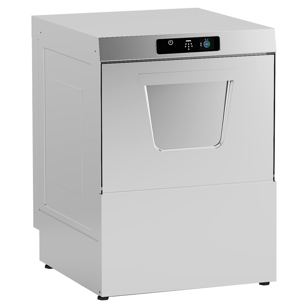 Masina de spalat vase profesionala OZTI cu deschidere frontala, control digital, pompa drenaj, pompa clatire, dispenser detergent