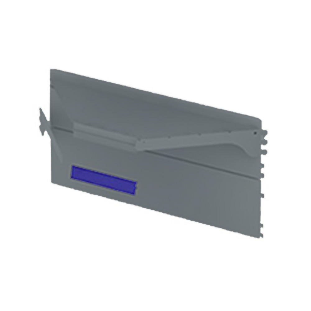 Polita coltar 40 cm, P25 pentru rafturi metalice gri