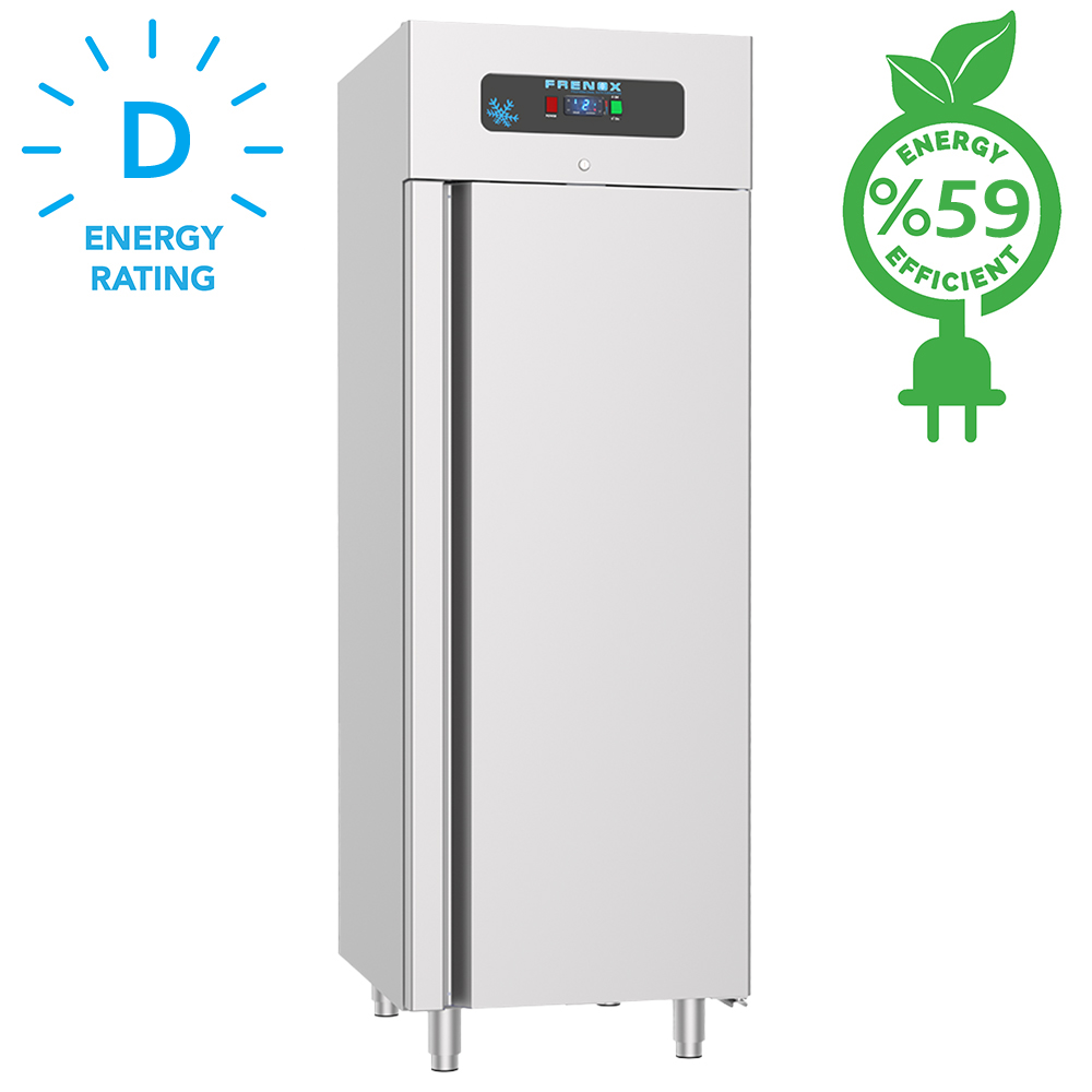 Dulap congelator vertical inox, FRENOX cu 1 usa, Eficienta Energetica, 700 lt