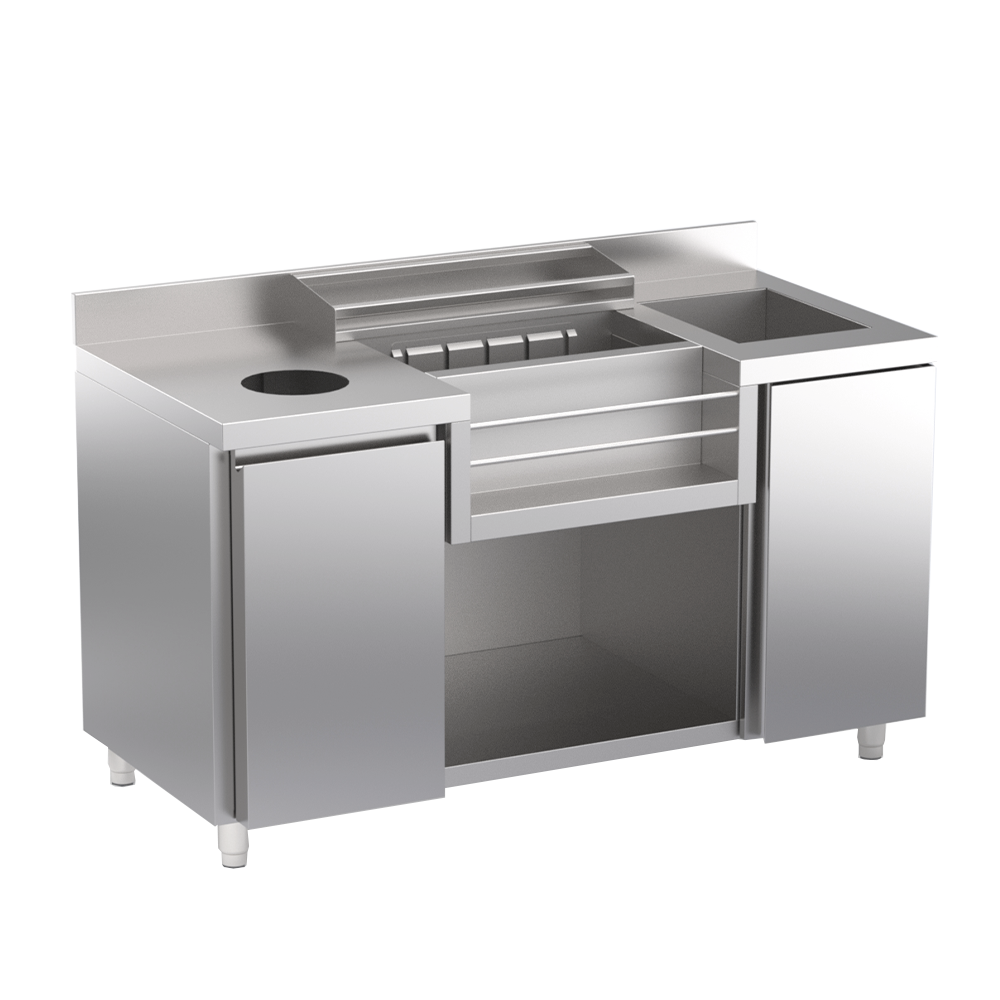 Statie de cocktail modul bar cu 2 usi si chiuveta