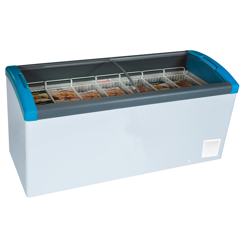 Lada congelare, capac glisant curbat din sticla, 351 lt, 170*65*85 cm