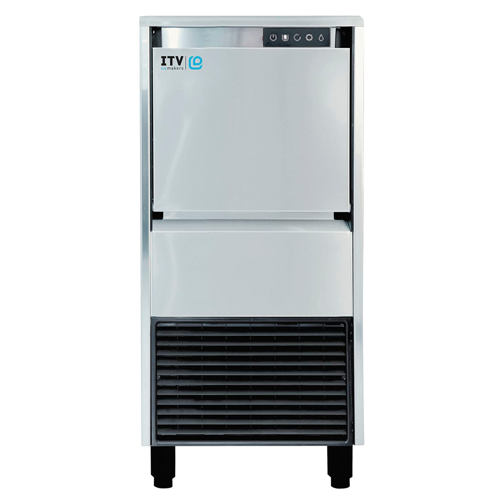 Masina fulgi de gheata granulara profesionala ITV cu depozit, capacitate 58 kg / zi