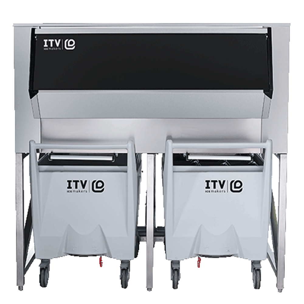 Container stocare gheata ITV capacitate 413 kg + 2 x carucioare 112 kg