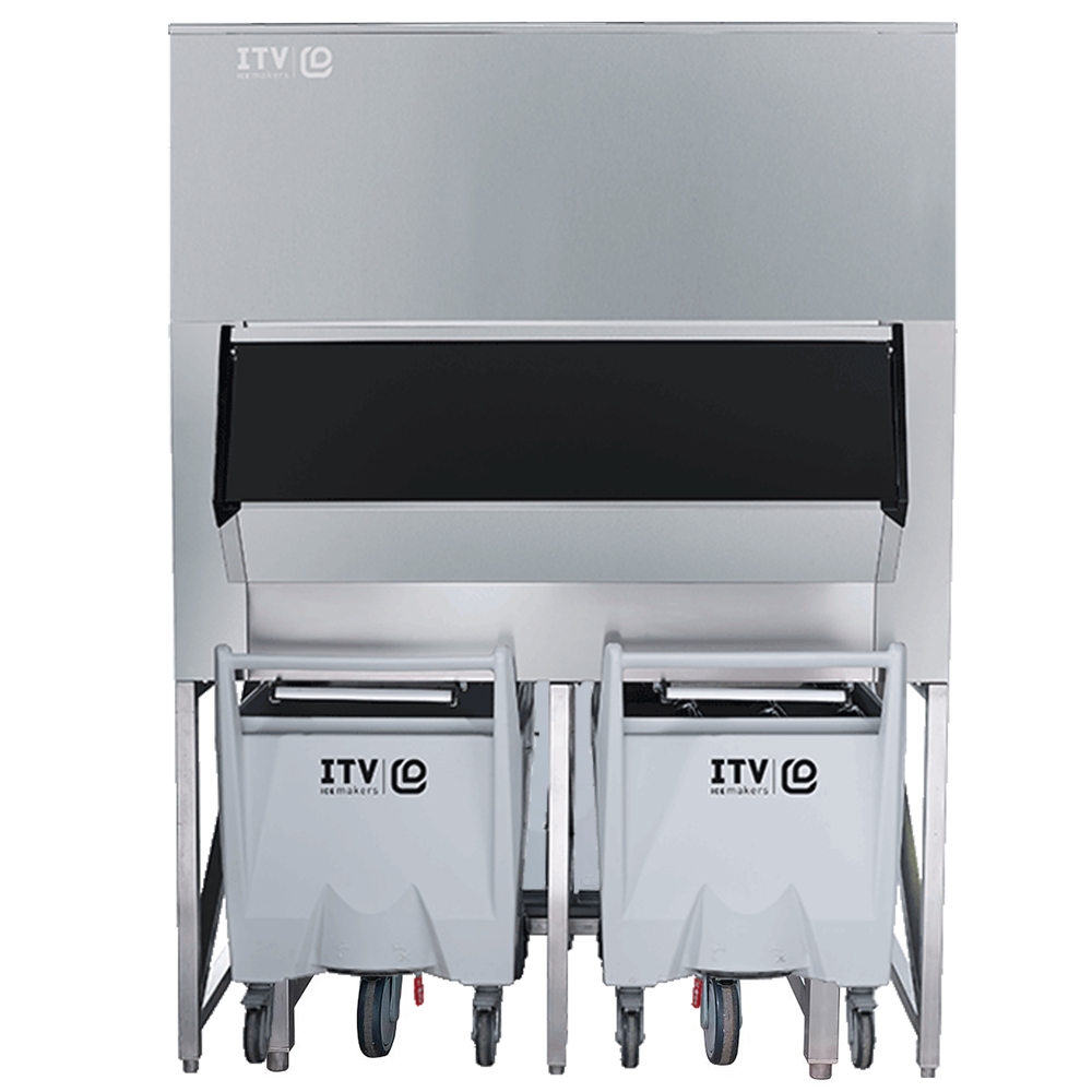 Container stocare gheata ITV capacitate 812 kg + 2 x carucioare 112 kg