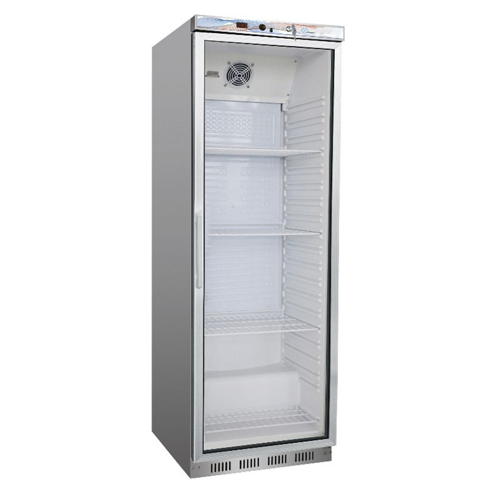 Dulap frigorific vertical inox, cu 1 usa din sticla, 350 lt