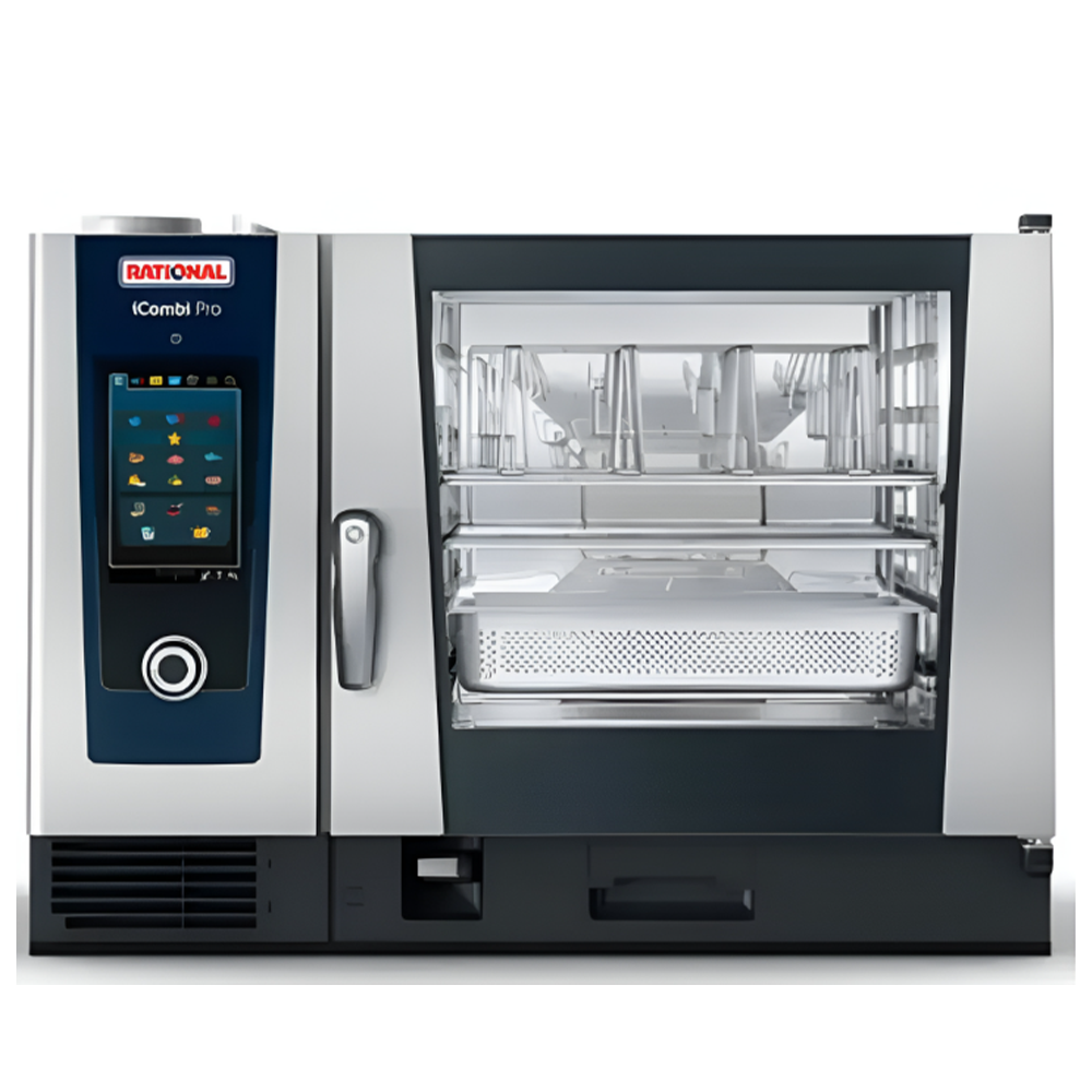 Cuptor profesional RATIONAL iCombi Pro gastro/patiserie, pe gaz, cu umidificare automata si boiler, 6 tavi GN2/1
