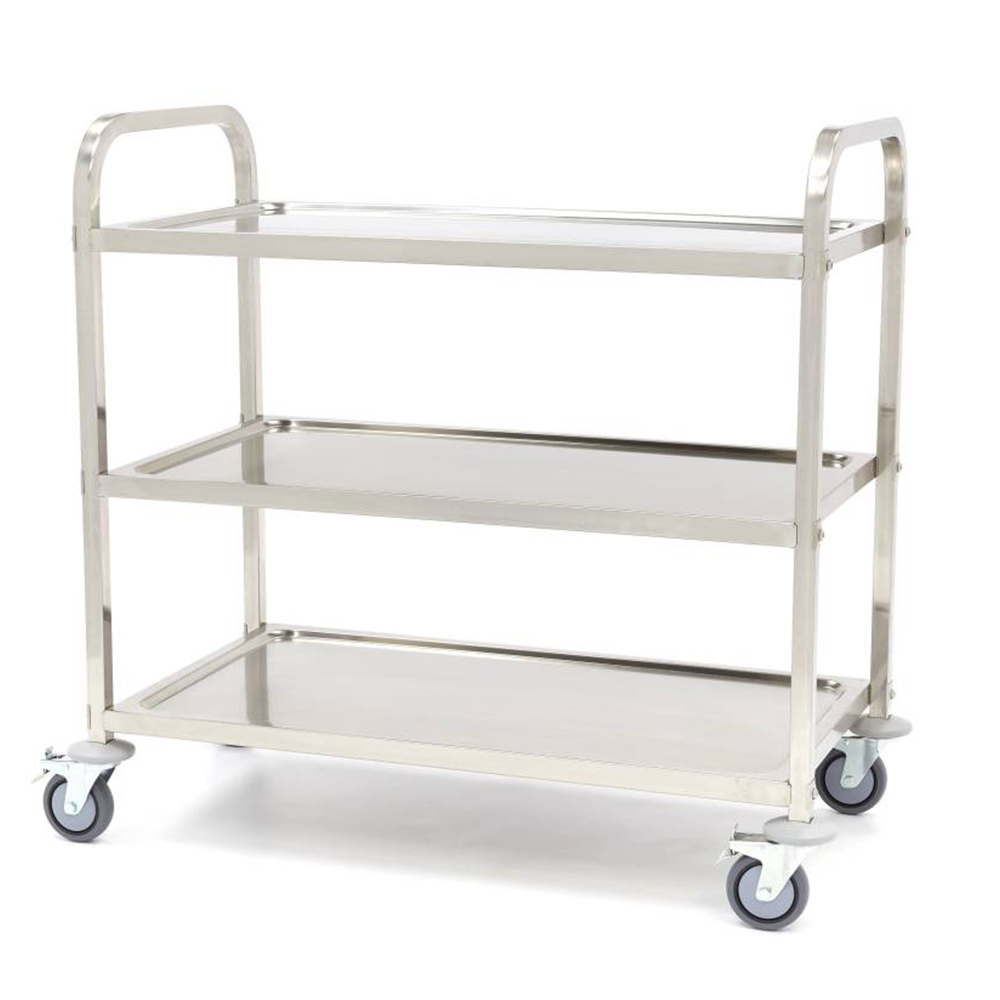 Carucior inox servire cu 3 nivele