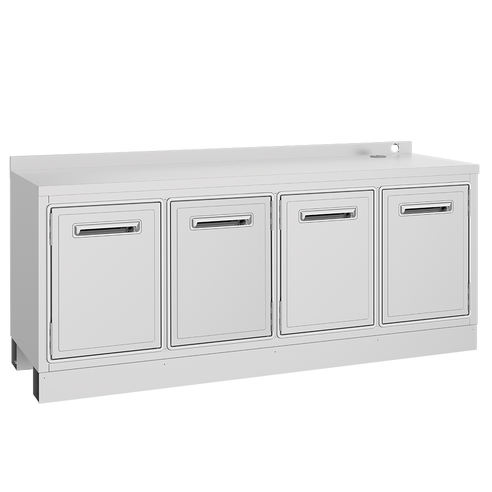 Frigider pentru bar FRENOX, inox, 4 usi, 480 lt, 201*64*85 cm