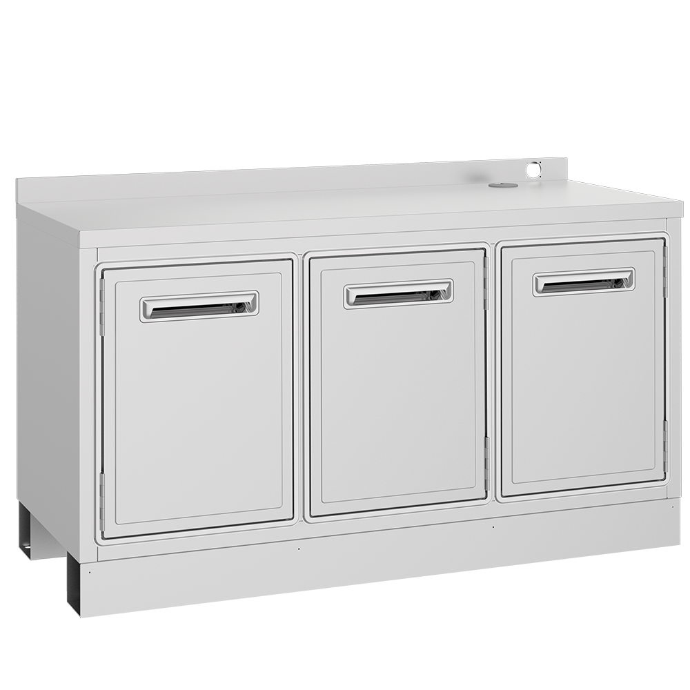 Frigider pentru bar FRENOX, inox, 2 usi, 240 lt, 105*64*100 cm