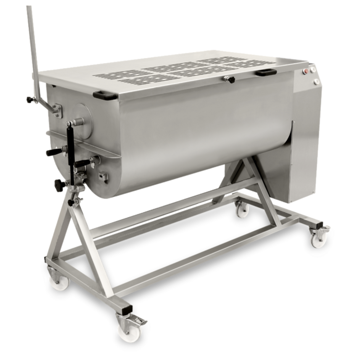 Malaxor carne inox 180 kg cu suport cu roti